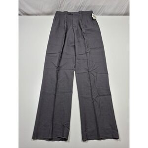 VTG Greg Peters Dress Pants Mens 34x37 Gray Wool Pleated Straight Unhemmed NWT